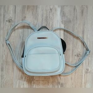 Ardene Baby Blue Mini Backpack Purse Faux Leather Adjustable Straps